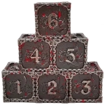 Würfelset D6: Metall Dragon (6)