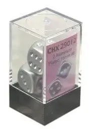 Aluminum-Plated Metallic 16mm d6 with pips Pair (2)