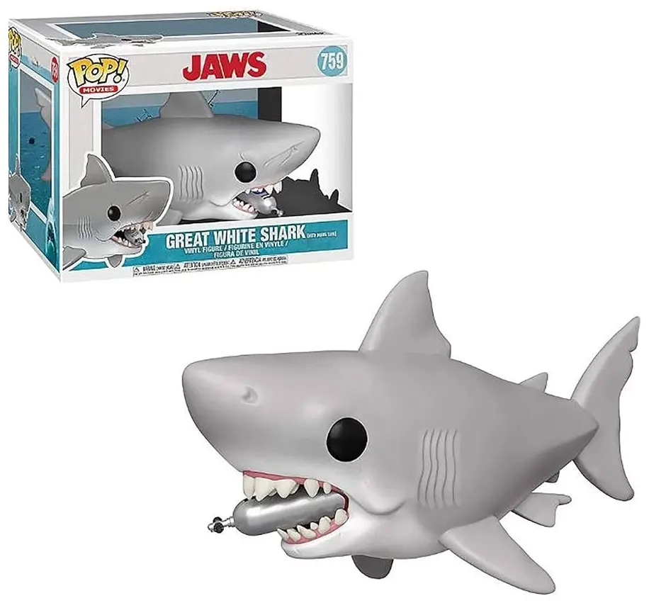 POP - Der Weisse Hai - Jaws with Diving Tank 15 cm