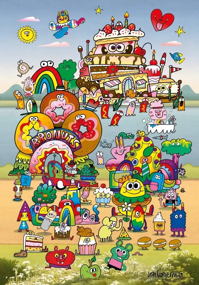With Jon Burgerman