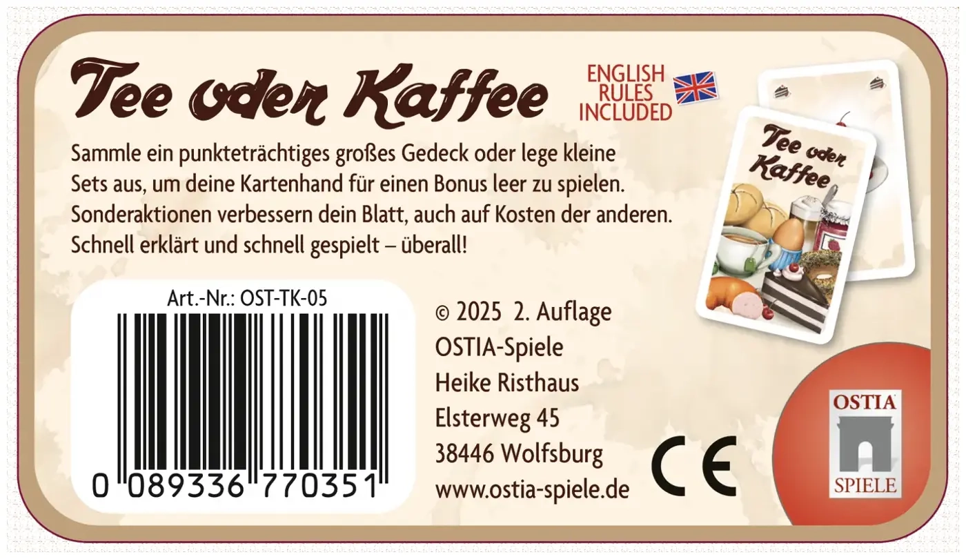 Tee oder Kaffee