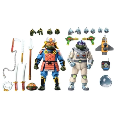 TMNT (Cartoon) – 7” Scale Action Figures - Space Adventure & Samurai Turtles 2 Pack