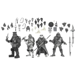 Universal Monsters x TMNT - 7” Scale Action Figure - 4 Pack Turtles Black & White