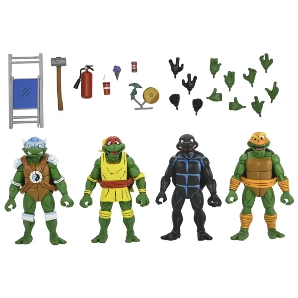 TMNT (Archie Comics) - 7” Scale Action Figure - Stump Wrestling Turtles 4 Pack
