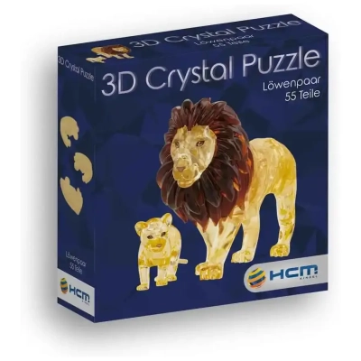 Crystal Puzzle: Löwenpaar (55 Teile)