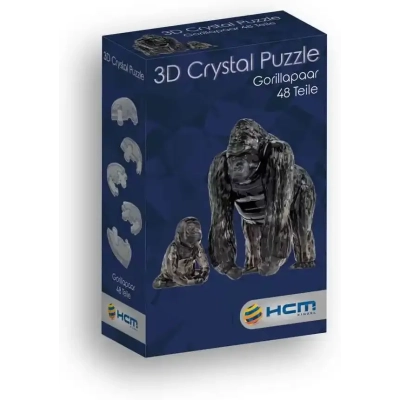 Crystal Puzzle: Gorillapaar (48 Teile)