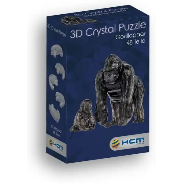 Crystal Puzzle: Gorillapaar (48 Teile)