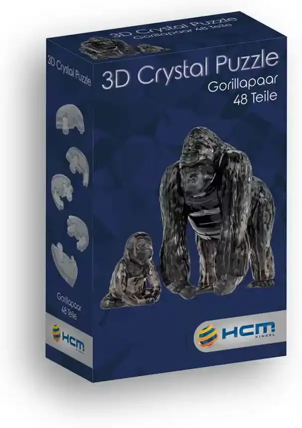 Crystal Puzzle: Gorillapaar (48 Teile)