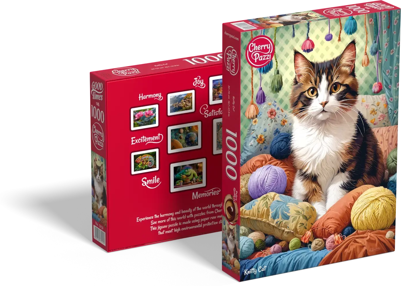 Niedliche Katze mit Wollknäuel