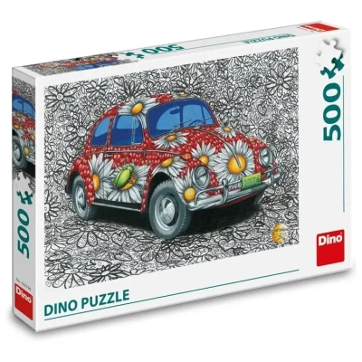 Bunt bemalter VW-Käfer