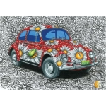 Bunt bemalter VW-Käfer