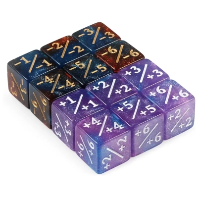 Positive/Negative Dice Counters Nebula/Twilight (12)