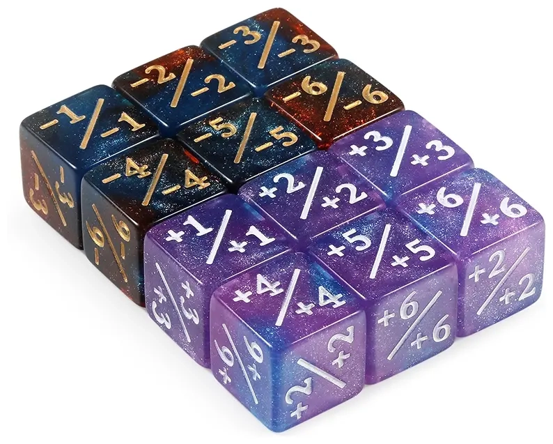 Positive/Negative Dice Counters Nebula/Twilight (12)