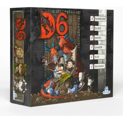 D6 Dungeons Dudes Dames Danger Dice and Dragons - EN