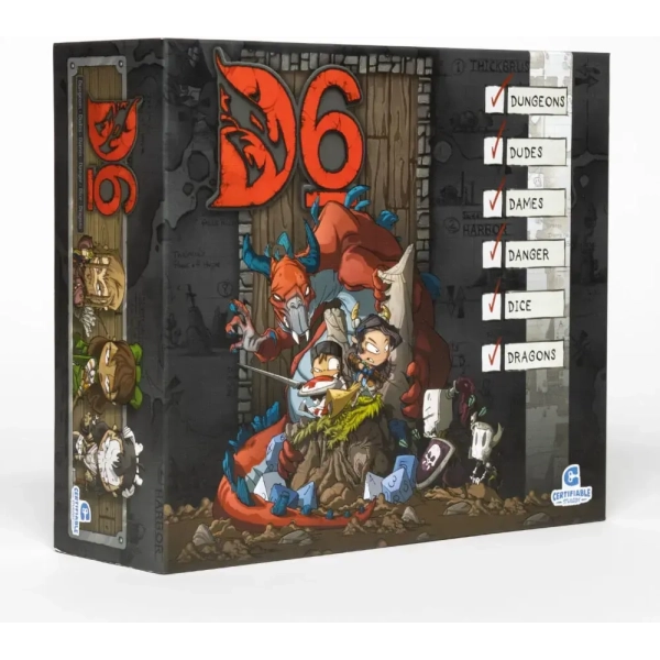 D6 Dungeons Dudes Dames Danger Dice and Dragons - EN