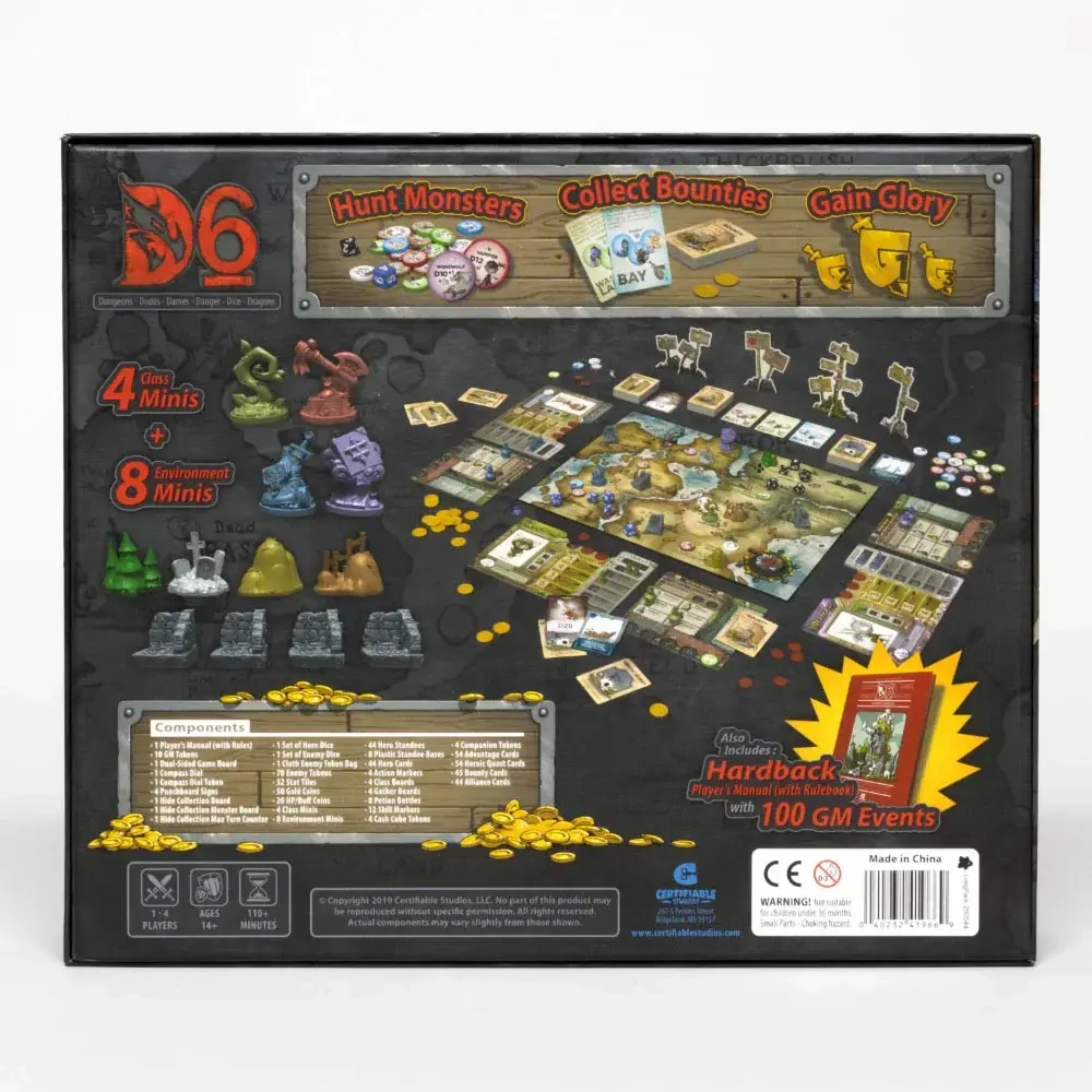 D6 Dungeons Dudes Dames Danger Dice and Dragons - EN