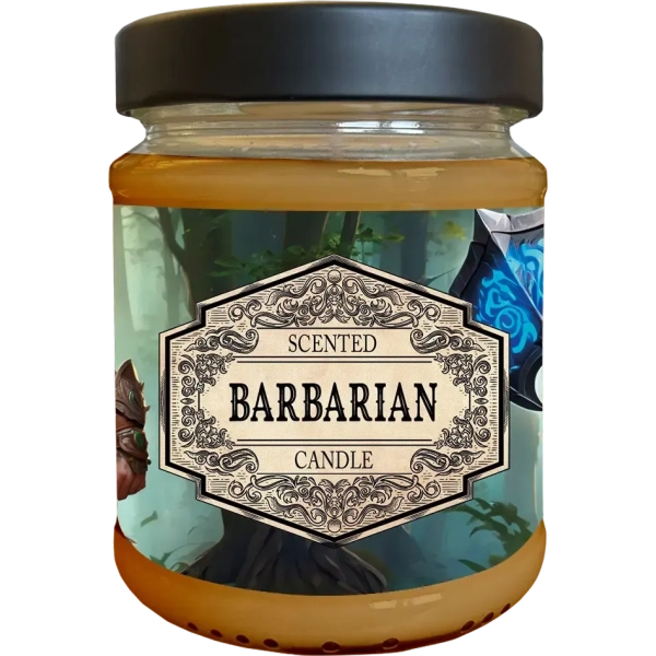 Scented Candle Barbarian with Surprise Dice