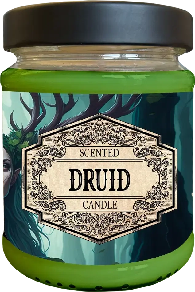 Scented Candle Druid with Surprise Dice