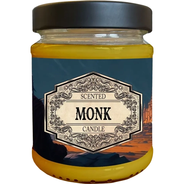 Scented Candle Monk with Surprise Dice