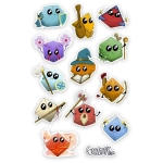 Kawaii Dice Classes Stickers