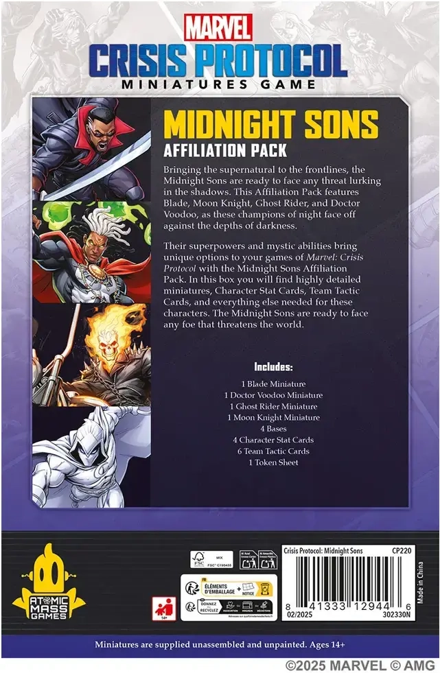 Marvel Crisis Protocol – Midnight Sons Affiliation Pack