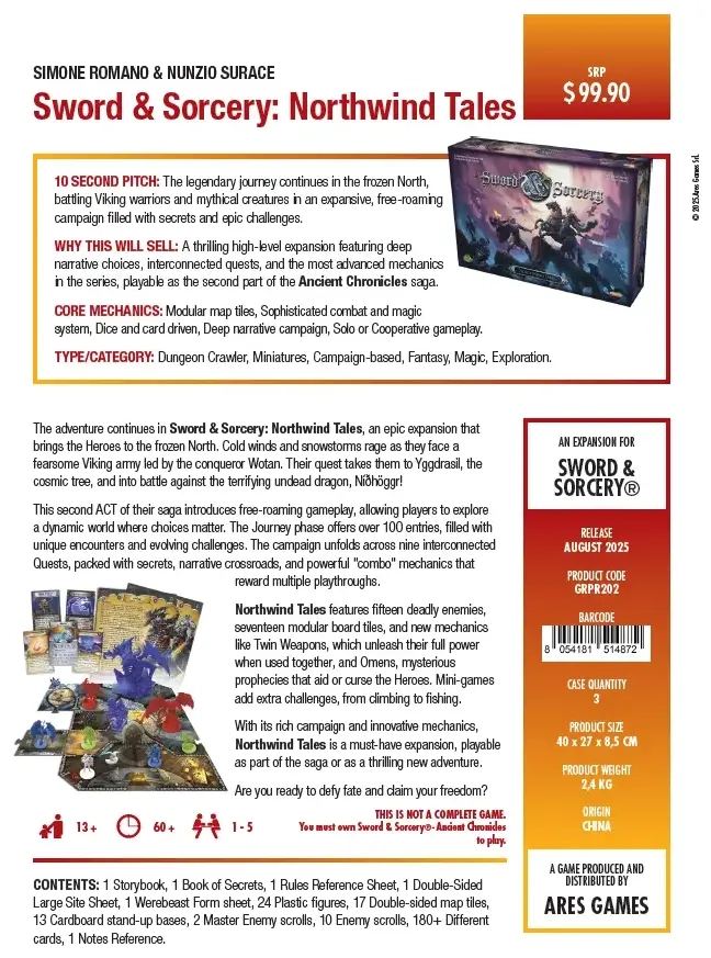 Sword & Sorcery Ancient Chronicles Northwind Tales - Expansion - EN