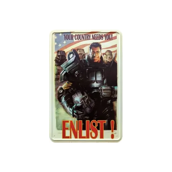 Fallout - Metal Sign „Enlist!“