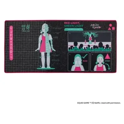 Desk Mat Young-Hee Blue Print - Squid Game