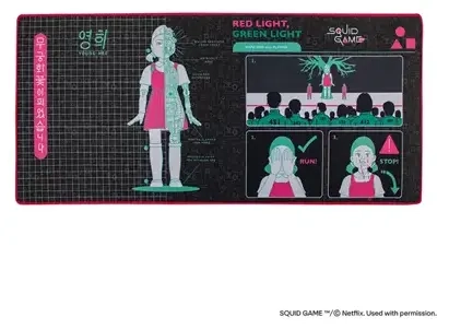 Desk Mat Young-Hee Blue Print - Squid Game