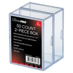 UP - 2-Piece Storage Box - for 50 Cards - Clear (2 Boxes)