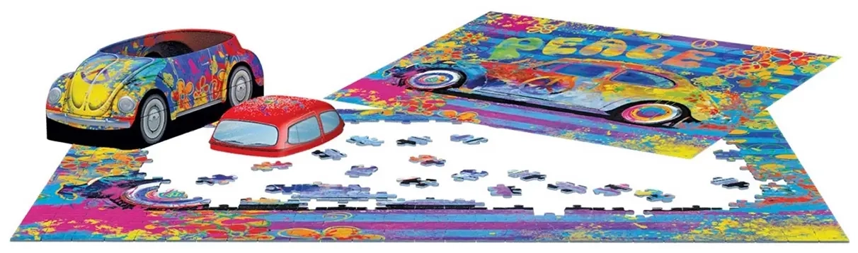 VW Beetle Splash - Blechdosenpuzzle