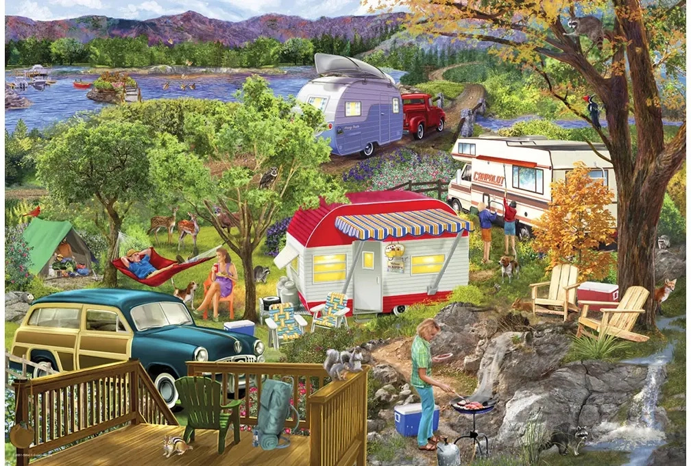 Urlaub im Wohnwagen - Blechdosenpuzzle