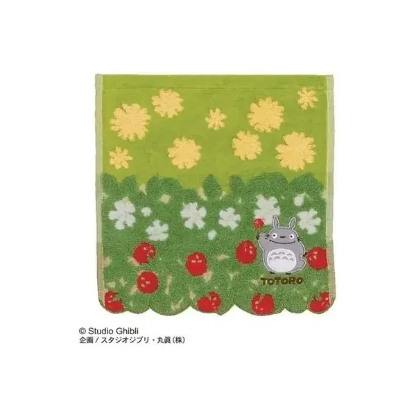 Mini Towel Totoro Flowers & Stawberries 25x25 cm - My Neighbor Totoro