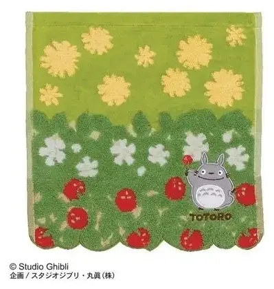 Mini Towel Totoro Flowers & Stawberries 25x25 cm - My Neighbor Totoro