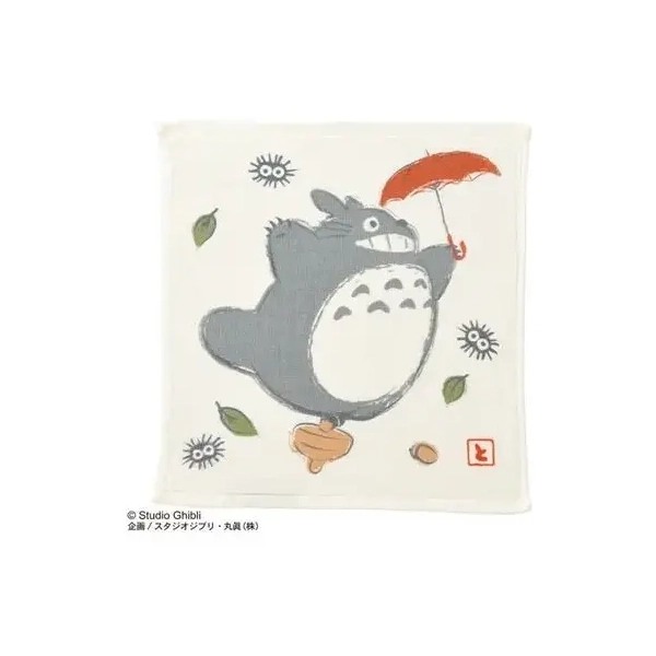 Imabari Mini Towel Big Totoro Umbrella 34X36 cm - My Neighbor Totoro