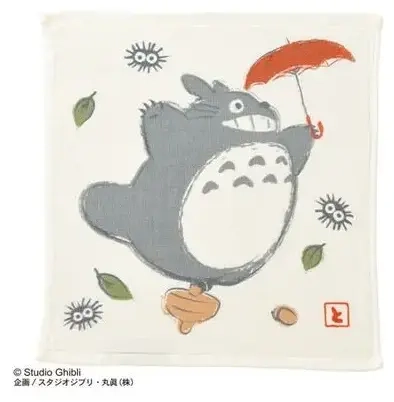 Imabari Mini Towel Big Totoro Umbrella 34X36 cm - My Neighbor Totoro