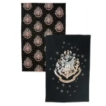 Harry Potter Gold Hogwarts Twin Pack Tea Towel