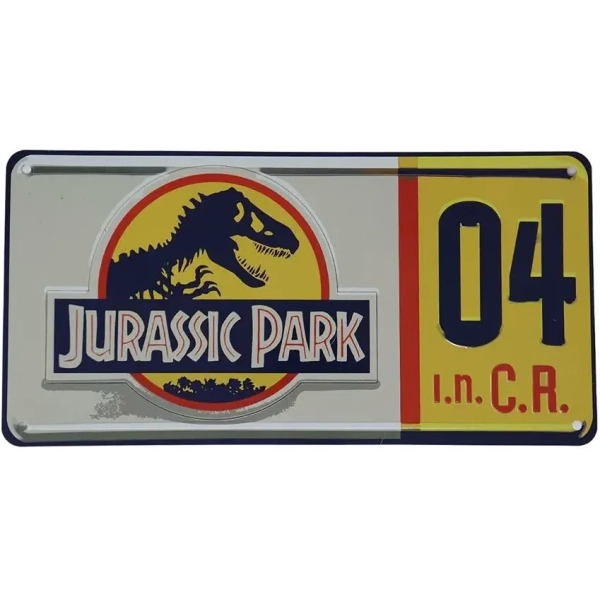 Jurassic Park Replica Numberplate