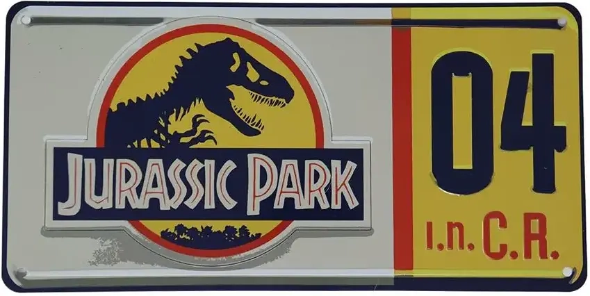 Jurassic Park Replica Numberplate