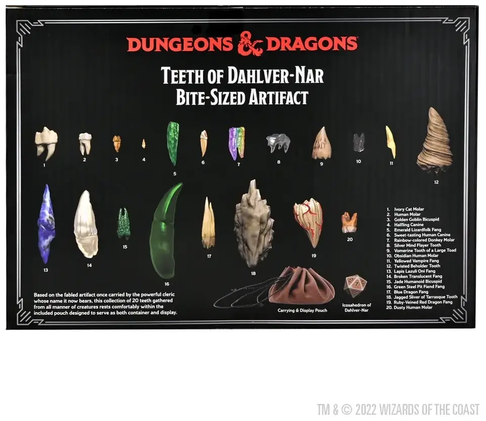 D&D Replicas of the Realms: Teeth of Dahlver-Nar Artifact