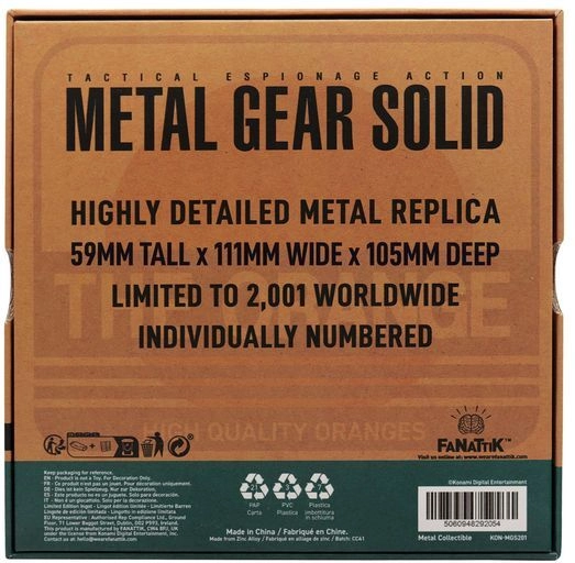 Metal Gear Solid 2 Replica Cardboard Box