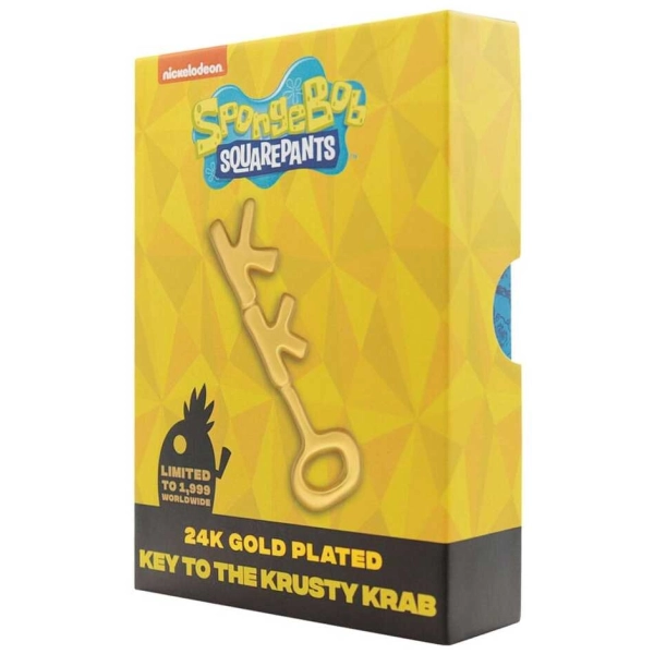 SpongeBob SquarePants 24k Gold Plated Replica Krusty Krab Key