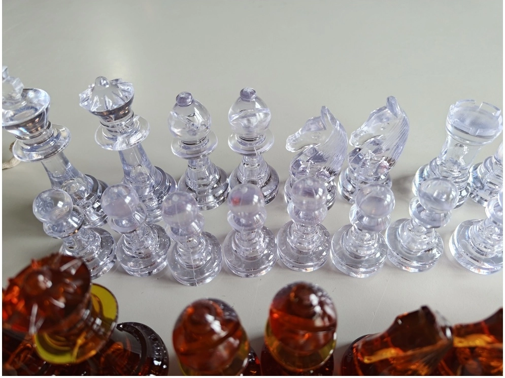 Schachfiguren Bernstein Design - 95mm (B-Qualität / Auslaufmodell)
