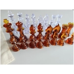 Schachfiguren Bernstein Design - 95mm (B-Qualität / Auslaufmodell)