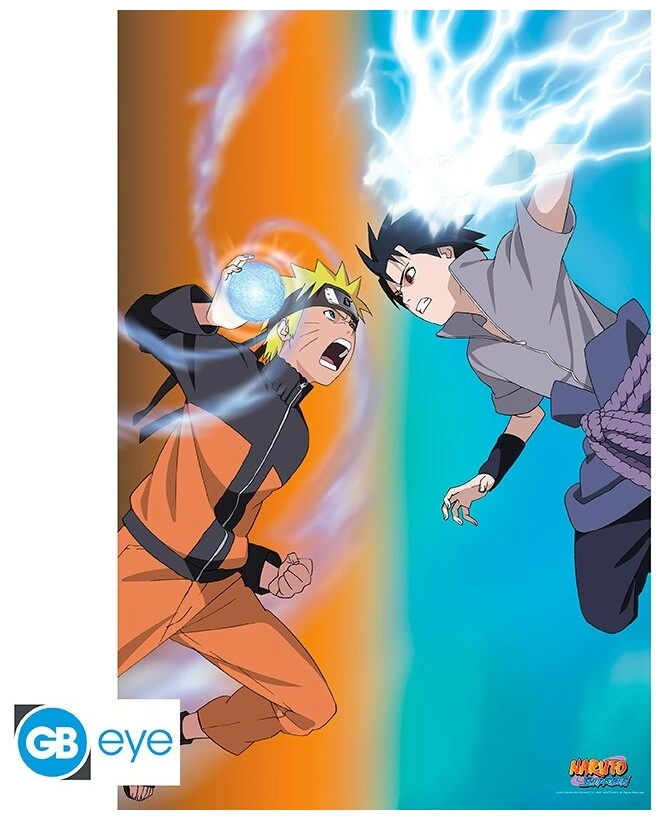 NARUTO SHIPPUDEN - Poster Maxi 91.5x61 - Naruto vs Sasuke*