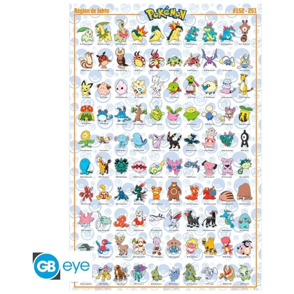 POKEMON - Poster Maxi 91.5x61 - Johto French