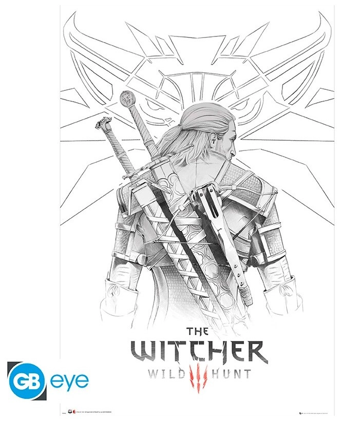 THE WITCHER - Poster Maxi 91.5x61 - Geralt Sketch