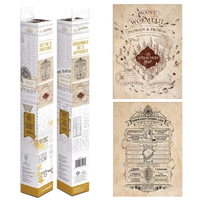 Harry Potter (Map And School List) Boxed Poster Set