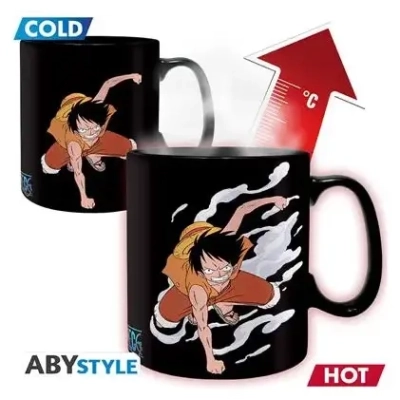 ONE PIECE - Mug Heat Change - 460 ml - Luffy & Ace - cardboard box