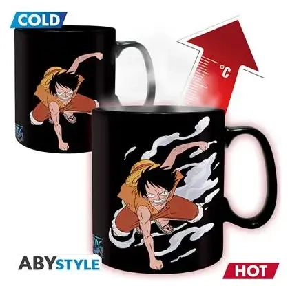 ONE PIECE - Mug Heat Change - 460 ml - Luffy & Ace - cardboard box